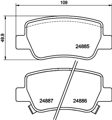1x  MINTEX Brake Pad Set