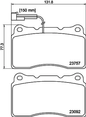 1x  MINTEX Brake Pad Set