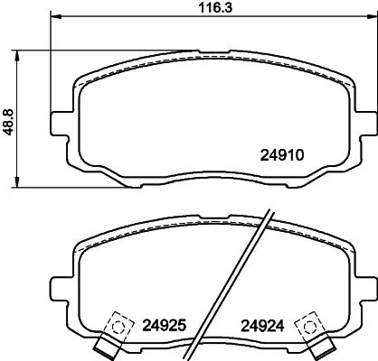 1x  MINTEX Brake Pad Set