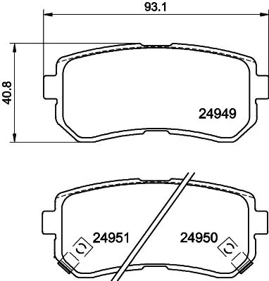 1x  MINTEX Brake Pad Set