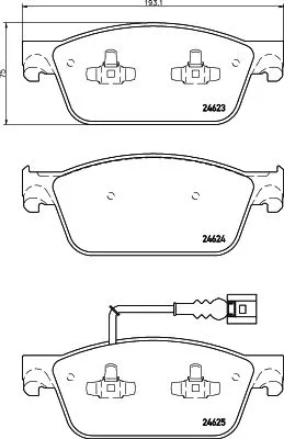 1x  MINTEX Brake Pad Set