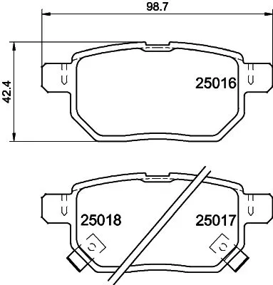 1x MINTEX MDB3062 Brake Pad Set