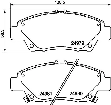 1x  MINTEX Brake Pad Set