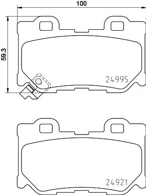 1x  MINTEX Brake Pad Set