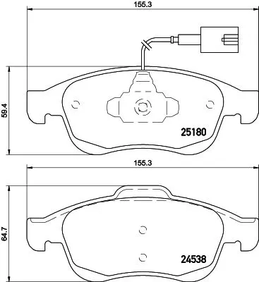 1x  MINTEX Brake Pad Set