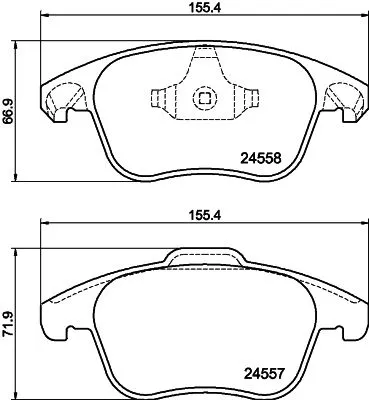 1x  MINTEX Brake Pad Set