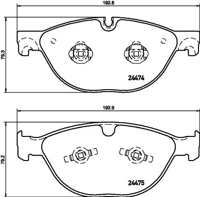 1x MINTEX MDB3140 Brake Pad Set