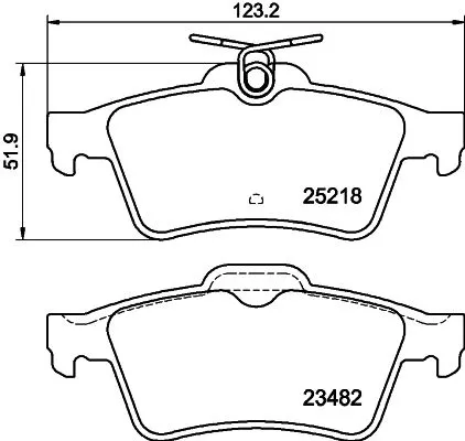 1x  MINTEX Brake Pad Set