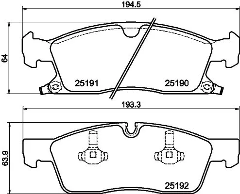 1x  MINTEX Brake Pad Set