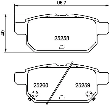 1x  MINTEX Brake Pad Set