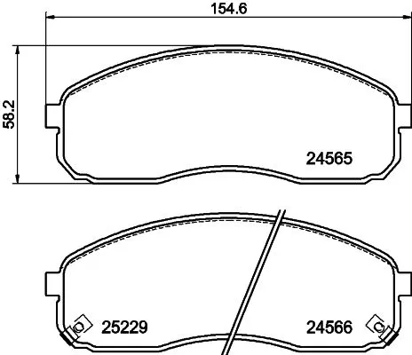 1x  MINTEX Brake Pad Set