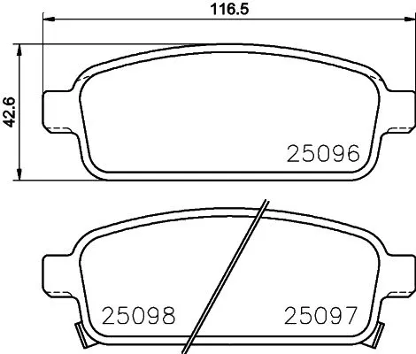 1x  MINTEX Brake Pad Set
