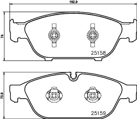 1x  MINTEX Brake Pad Set