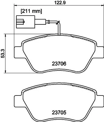 1x  MINTEX Brake Pad Set