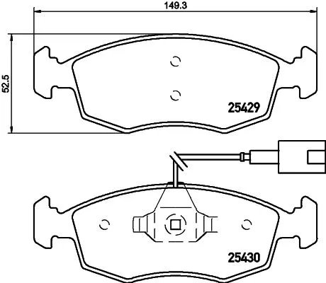 1x  MINTEX Brake Pad Set