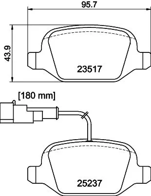 1x  MINTEX Brake Pad Set