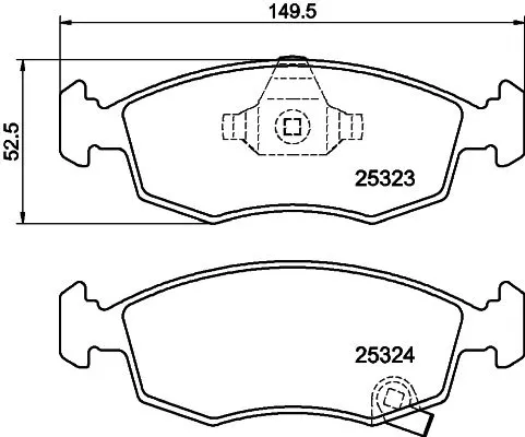 1x  MINTEX Brake Pad Set