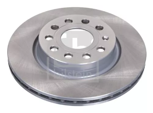 2x Febi Front Internally Vented Brake Disc For Audi Seat Skoda Skoda (Svw)
