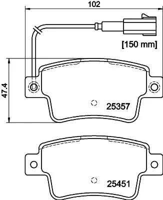 1x  MINTEX Brake Pad Set