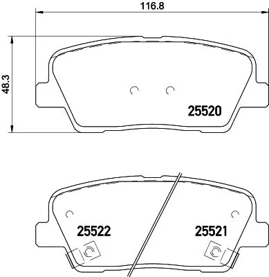 1x  MINTEX Brake Pad Set