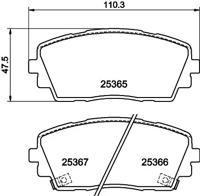 MINTEX MINTEX MDB3297 1x MINTEX MDB3297 Brake Pad Set 