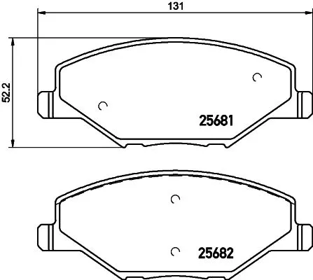1x  MINTEX Brake Pad Set