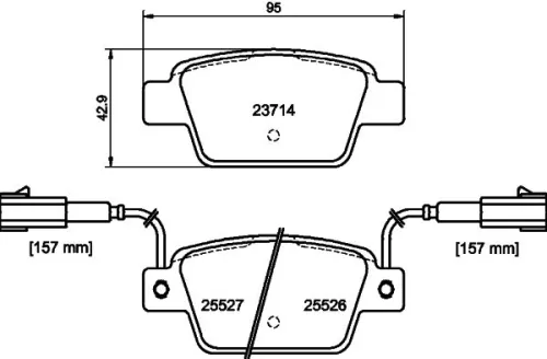 1x  MINTEX Brake Pad Set