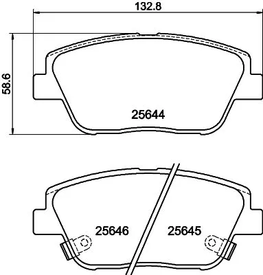 1x  MINTEX Brake Pad Set