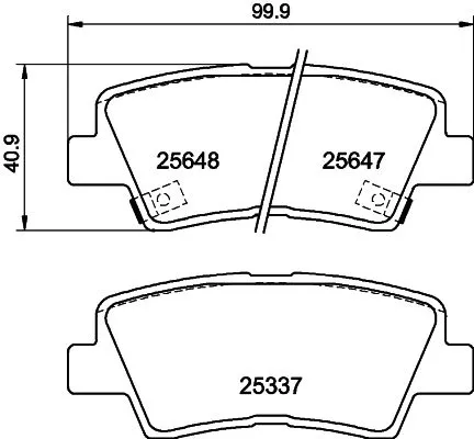 1x  MINTEX Brake Pad Set