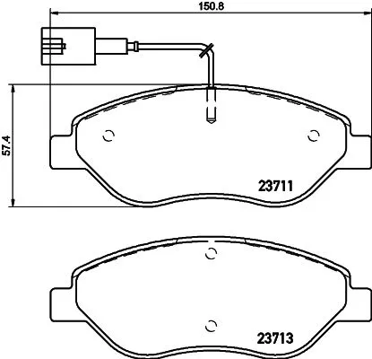1x  MINTEX Brake Pad Set