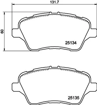 1x  MINTEX Brake Pad Set