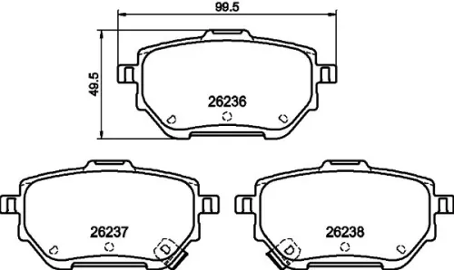 MINTEX MINTEX MDB3338 1x MINTEX MDB3338 Brake Pad Set 