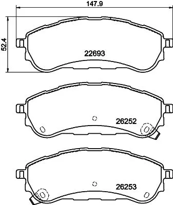 MINTEX MINTEX MDB3339 1x MINTEX MDB3339 Brake Pad Set 
