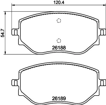 1x  MINTEX Brake Pad Set