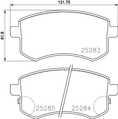 1x MINTEX MDB3373 Brake Pad Set