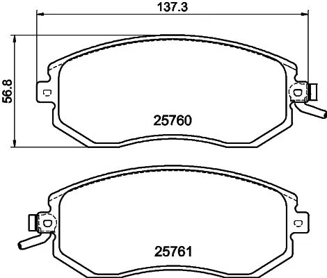 1x MINTEX MDB3374 Brake Pad Set