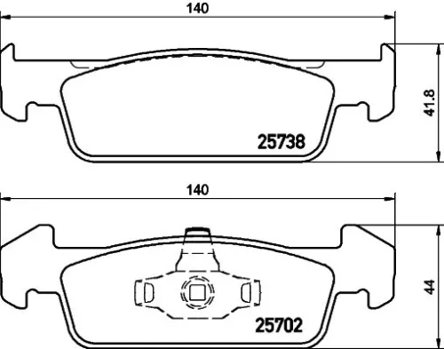 1x MINTEX MDB3375 Brake Pad Set