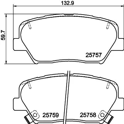 1x  MINTEX Brake Pad Set