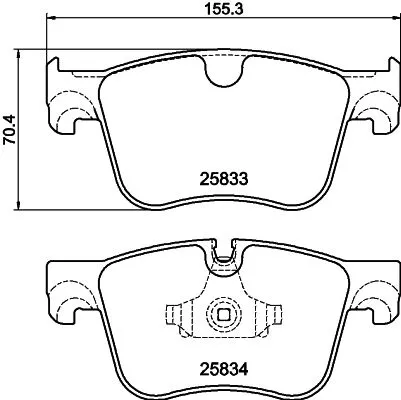 1x  MINTEX Brake Pad Set