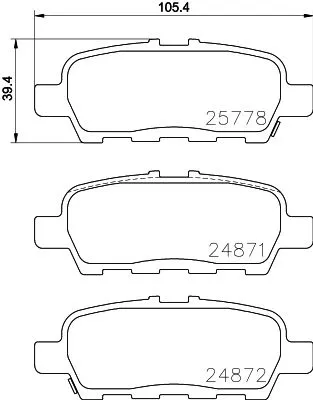 1x  MINTEX Brake Pad Set