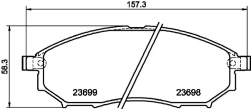 1x  MINTEX Brake Pad Set