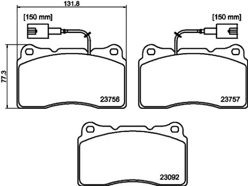 1x  MINTEX Brake Pad Set