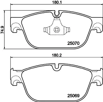 1x MINTEX MDB3410 Brake Pad Set