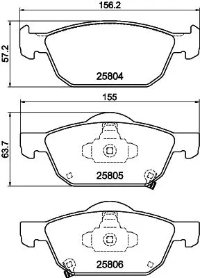 1x MINTEX MDB3418 Brake Pad Set