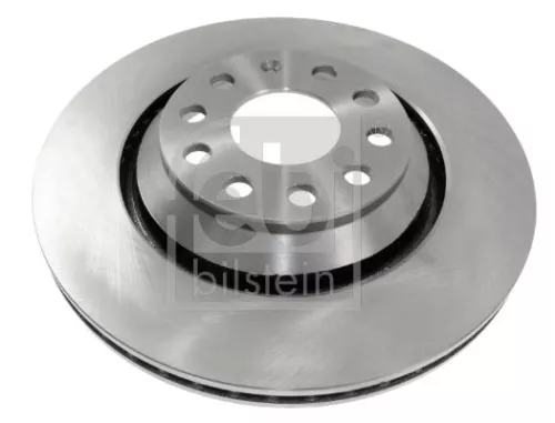 2x Febi Rear Internally Vented Brake Disc For Audi Cupra Seat Skoda Vw Vw 