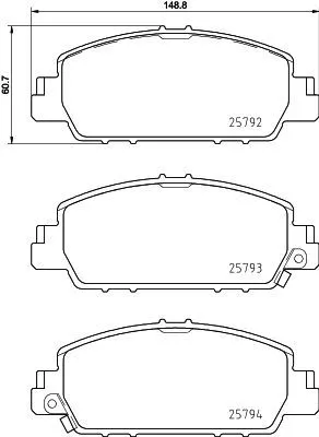 1x  MINTEX Brake Pad Set