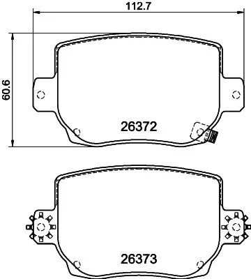 1x MINTEX MDB3476 Brake Pad Set