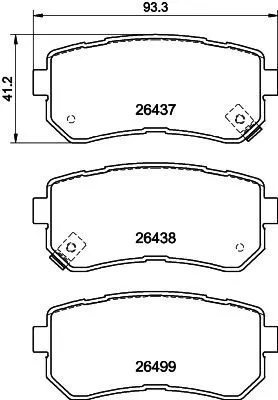 1x  MINTEX Brake Pad Set