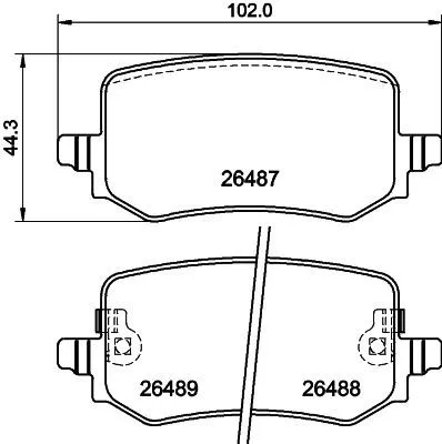 1x  MINTEX Brake Pad Set