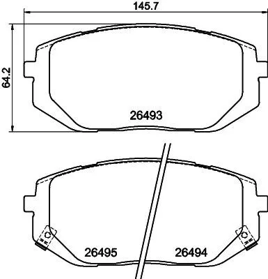 1x  MINTEX Brake Pad Set